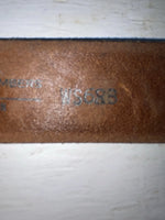 New Brown Genuine Leather Chambers Tooled 34” Belt #WS688 Z-112