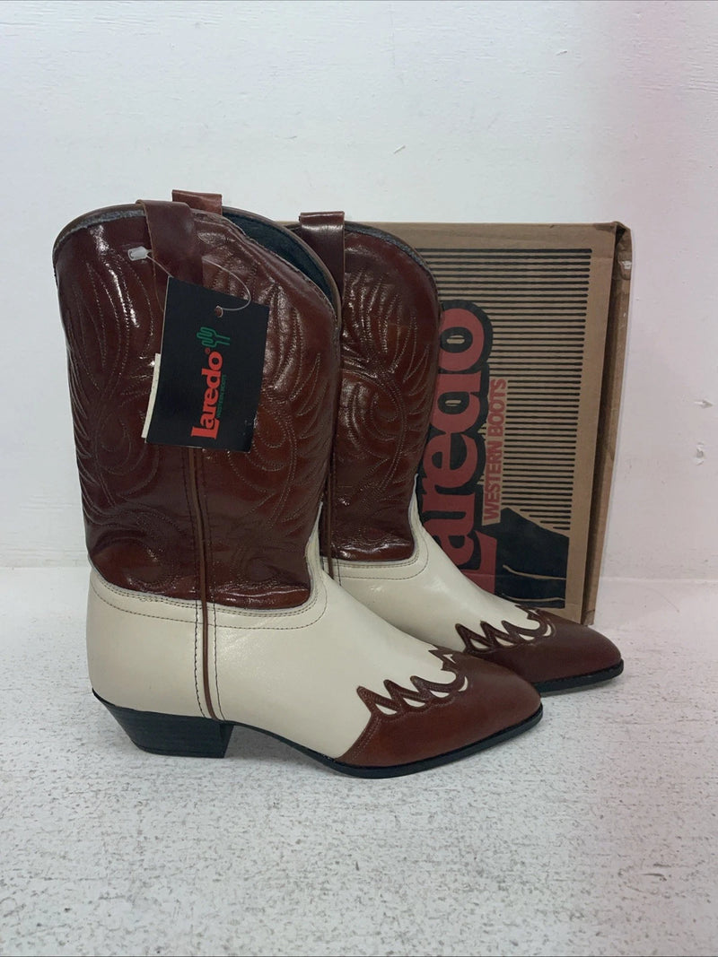 New Youth Brown Laredo Cowboy Boots. 01643 4.5 4 1/2 M. 22-90