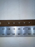 New Brown Genuine Leather 3D Weaved And Silver Pendent 20” Belt #3502 NN-86