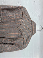 New Kids Champion Western Brown Design Long Sleeve Pearl Snap Size 16 CC-92