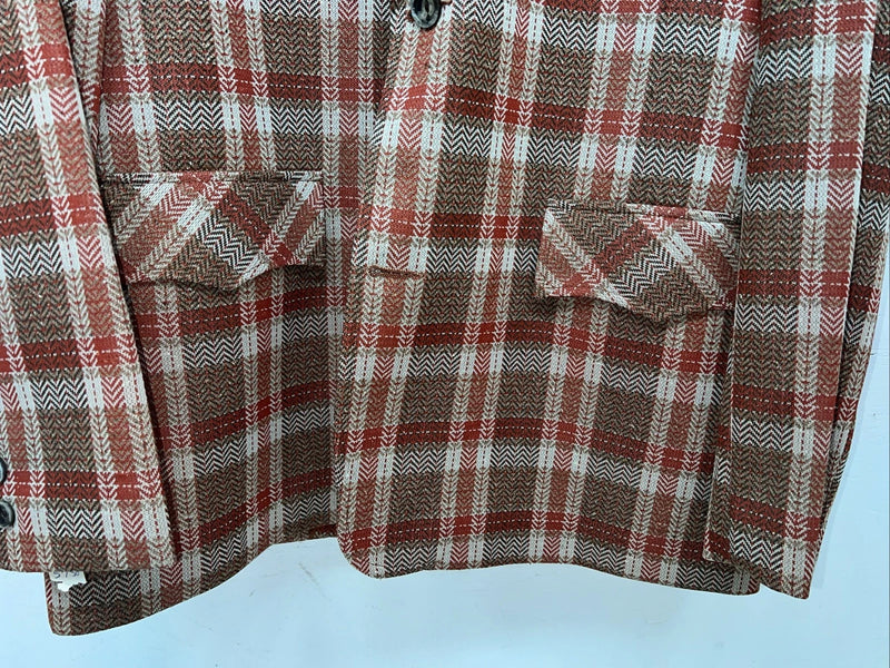 New Men’s Pioneer Wear Red Plaid Suit Jacket 44 #554 LL-608
