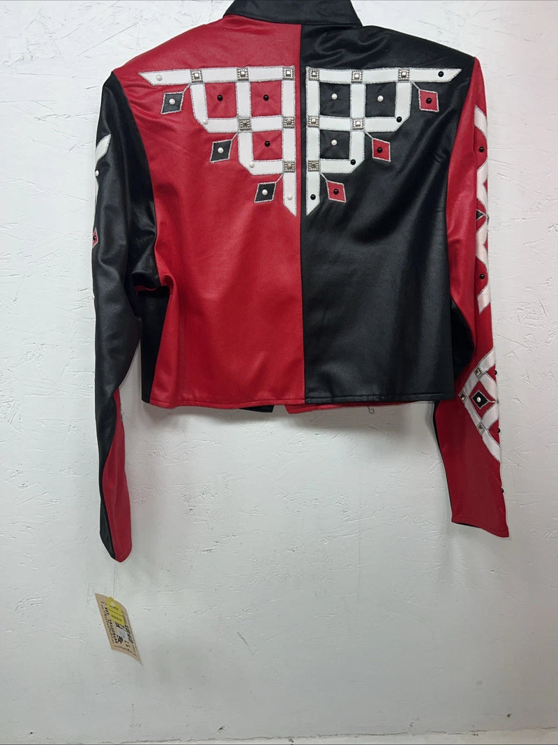 New Women’s 1849 Authentic Ranchwear Red Black Short Show Jacket Medium WW-25