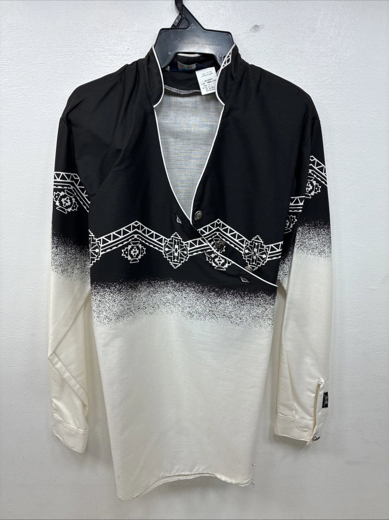 New Women’s Brooks & Dunn Black White Long Sleeve Button Up Size Small TT-64