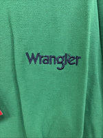New Men’s Wrangler Green Short Sleeve Polo Shirt Large CC-65