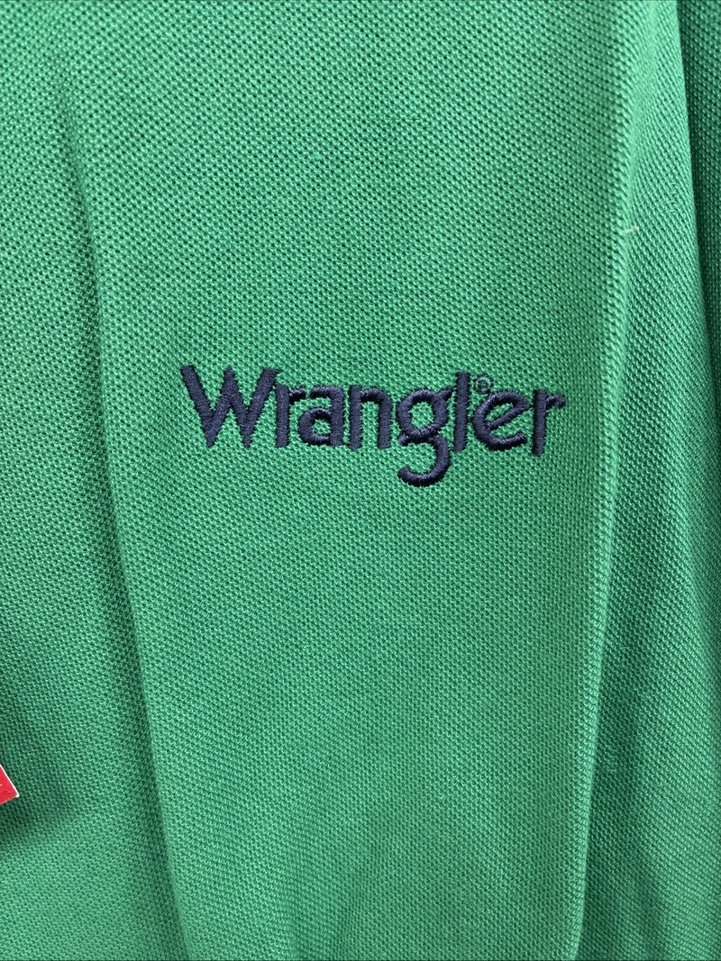 New Men’s Wrangler Green Short Sleeve Polo Shirt Large CC-65