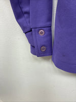 New Women’s Western Fashion Purple Long Sleeve Button Up Size 12 MM-71