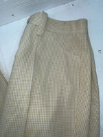 New Vintage Cream Checkered Dickson Jenkins Polyester Pants #502 XX-16
