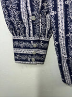 New Men’s Blue HbarC Ranchwear Long Sleeve Pearl Snap Shirt. M S-38