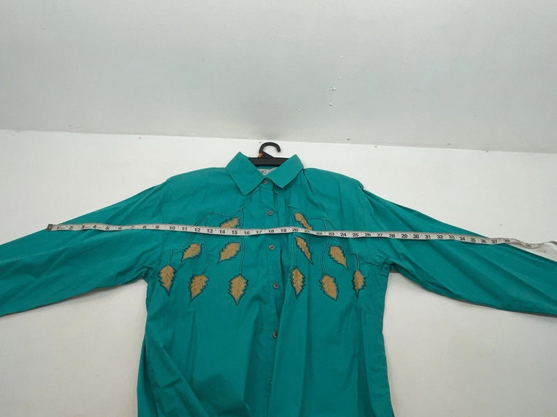 New Women’s Blue Mine & Bills Outfitters Long Sleeve Button Up Shirt M 3B-84