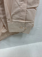 New Wayne Scott Tan Long Sleeve Button Up English Shirt XL AA-73