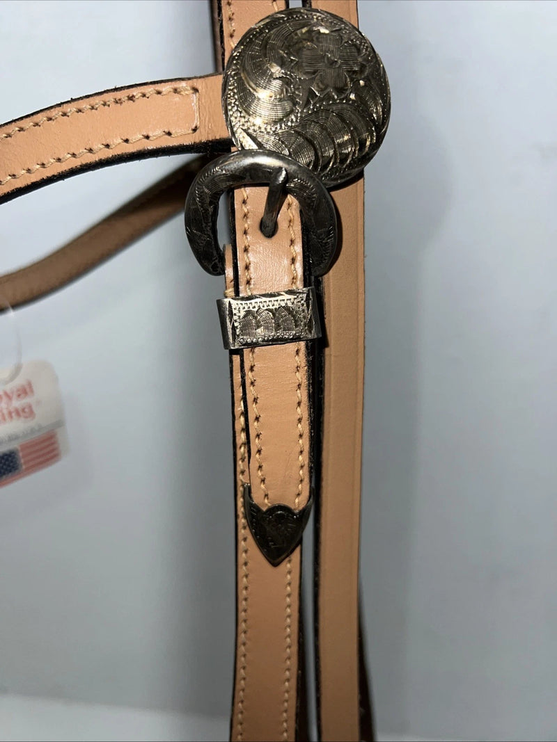 New Leather Royal King Brownband Headstall. Full #18-201 S-55