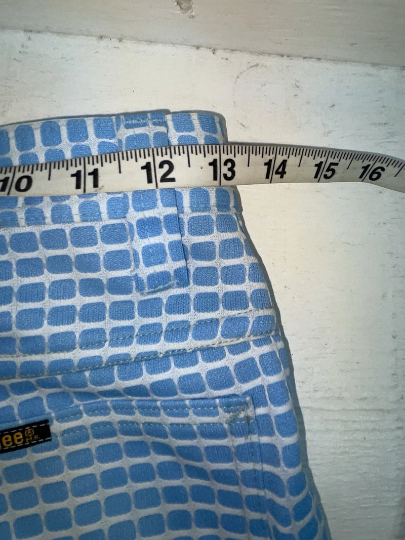 New Vintage Blue Checkered Lee Polyester Pants #2652644 VV-91