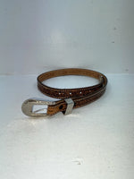 New Brown Genuine Leather Tooled 28” Belt #102 Z-97