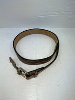 New Brown Genuine Leather Tex Tan Stitched 30” Belt #736H NN-8