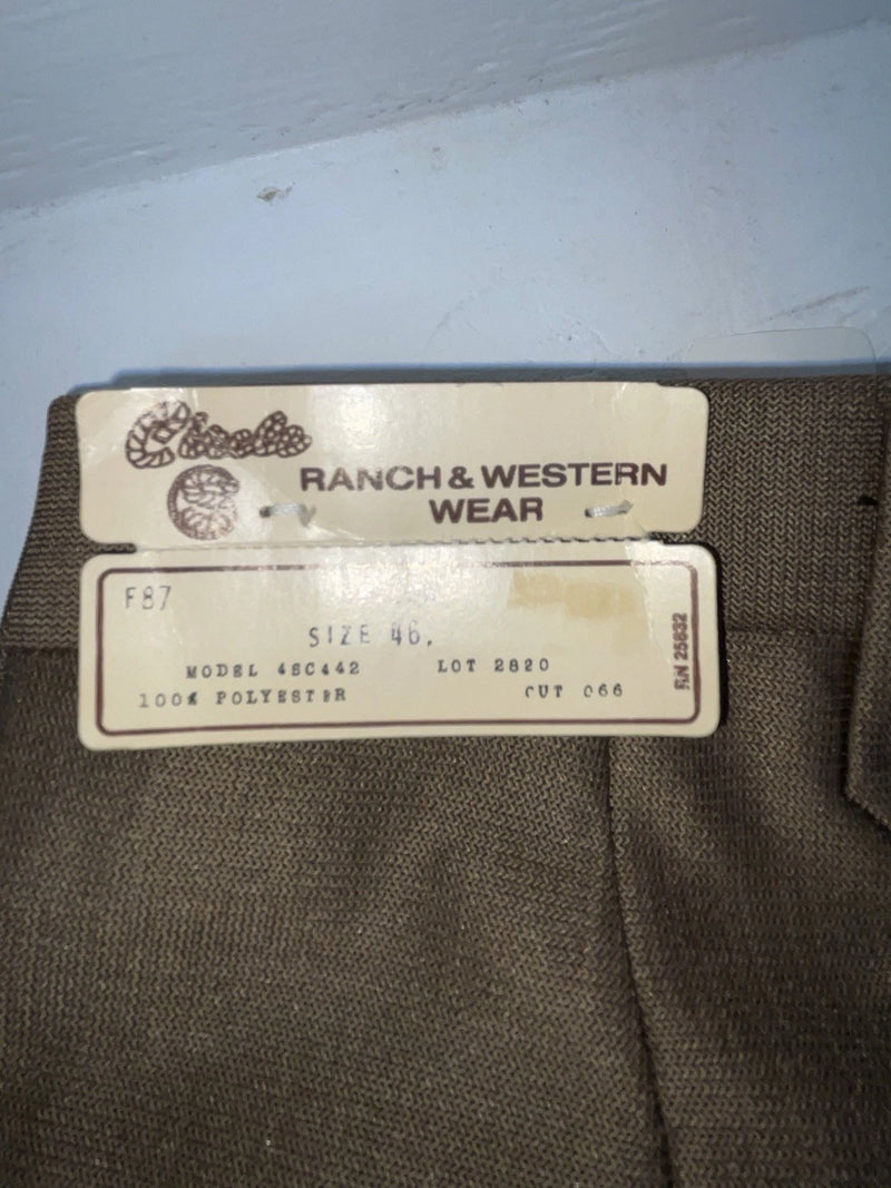New Vintage Brown Circle S Polyester Pants #4SC442 NN-168