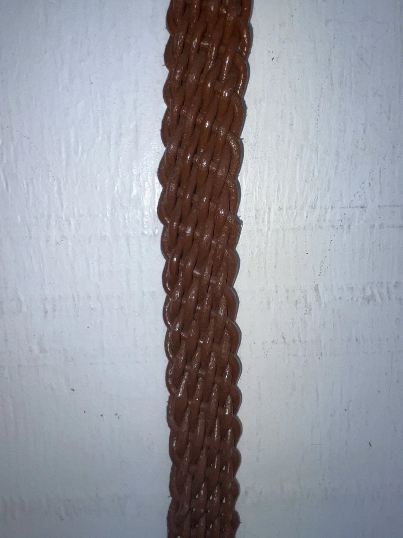 New Brown Genuine Leather Braided 32” Belt #02/4700 JJ-98