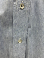 New Men’s Circle S Blue White Long Sleeve Button Up 15 X 34 Medium T-41