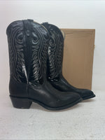 New Men’s Black Snake Skin Texas Brand Cowboy Boots. 509200 9 D. 3-40