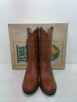 New Men’s Brown Texas Brand Cowboy Boots. B 111 5 D. 1-24