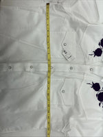 New Men’s White Horse White Purple Long Sleeve Pearl Snap Large MM-34