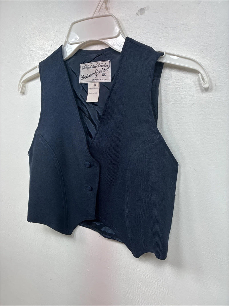 New Kids Dickson Jenkins Blue Vest Button Up Size 8 Girls TT-54