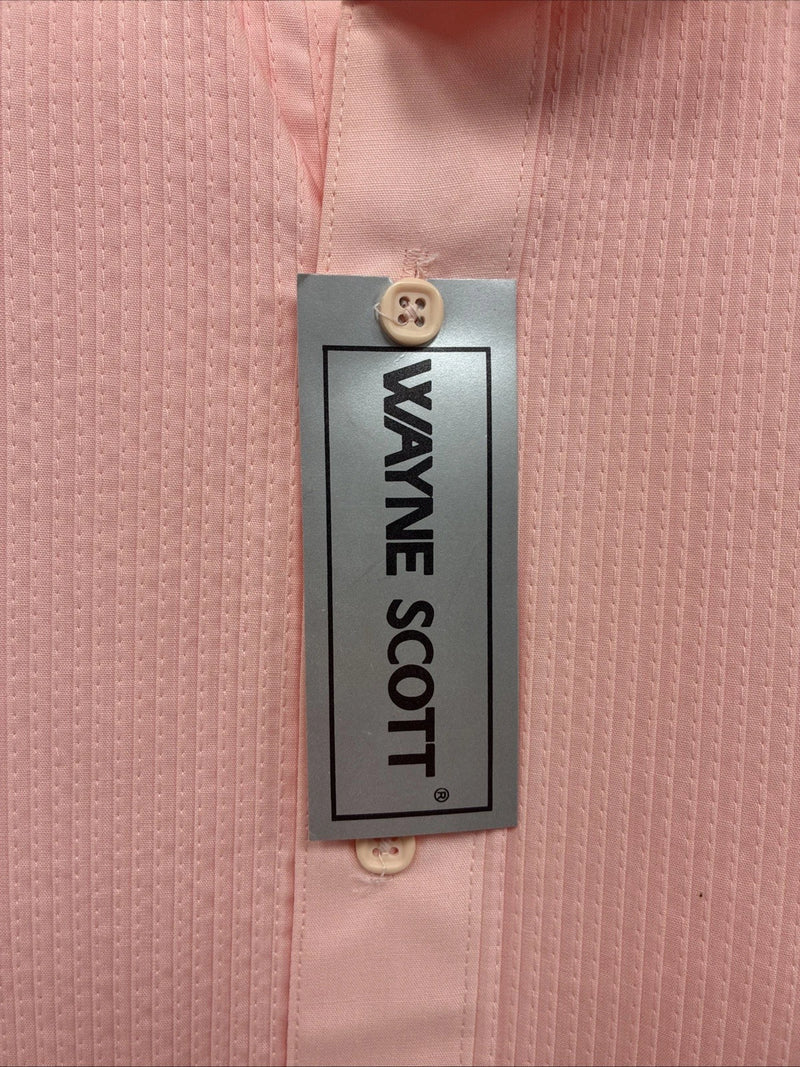 New Men’s Wayne Scott Pink Under Tux Shirt Long Sleeve Button Up Medium R-51