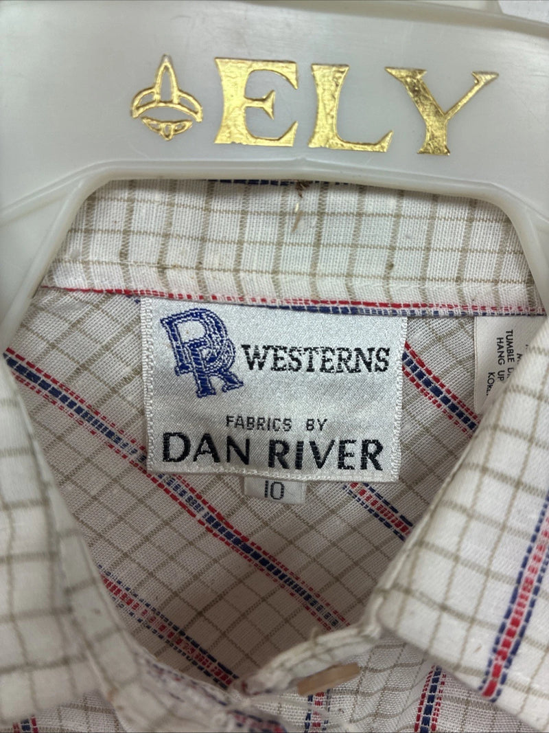 New Women’s Dan River Multicolor Design Long Sleeve Pearl Snap Size 10 KK-7