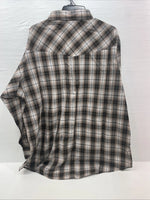 New Men’s ELY Cattleman Brown Long Sleeve Pearl Snap 3XL E-22