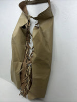 NOS Tan Show Chaps With Fringe Adjustable Waist 38 L-43