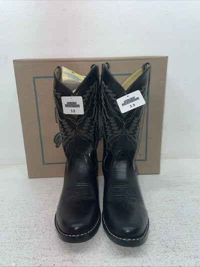 New Youth Black Smoky Mountain Cowboy Boots. 3054 Y 3.5 3 1/2. 22-73