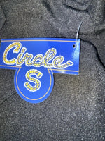 New Vintage Black Circle S Polyester Pants #CP4793 OO-100