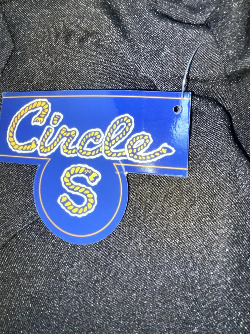 New Vintage Black Circle S Polyester Pants #CP4793 OO-100