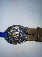 New Black Genuine Leather 3D Weaved And Silver Pendent 28” Belt #1430 JJ-110