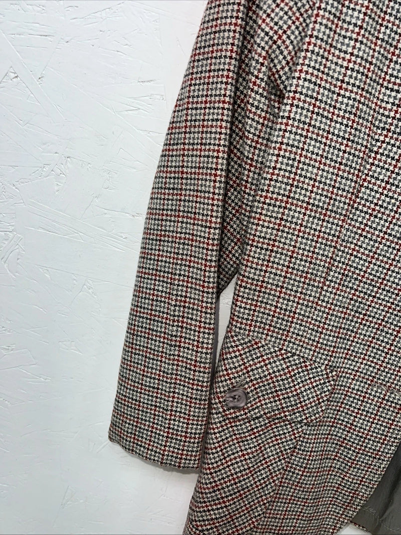 New Womens Red Plaid Bronson Work Blazer 13/14 #4400 UU-12