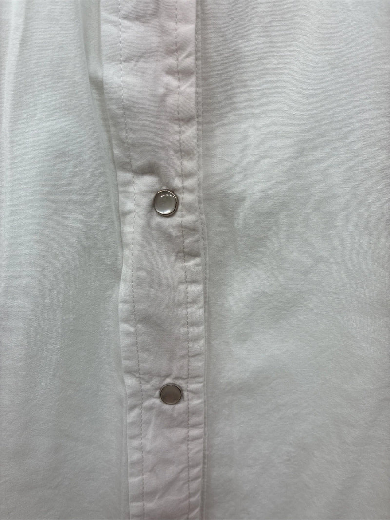 New Women’s Cumberland White Gem Long Sleeve Pearl Snap 2XL LL-82