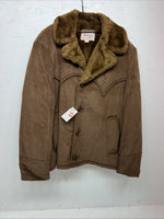 New Women’s Bailey Brown Fuzzy Jacket 40 #T851A RR-16