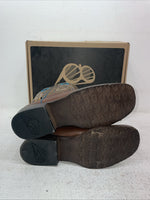 New Youth Brown DBL Barrel Cowboy Boots. 4476232 5.5 5 1/2. 2-98