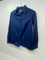 New Women’s Blue Fenton Long Sleeve Button Up Shirt #5328 3B-53