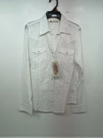 New Women’s White Cumberland Outfitters Long Sleeve Button Up Shirt M 3B-36
