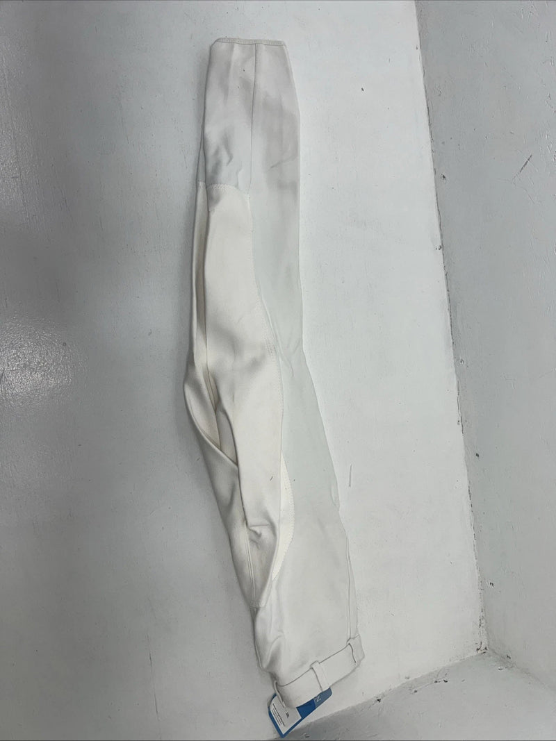 New Women’s White Ovation Knee Patch English Riding Pants. 28 L D-48