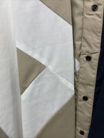 New Men’s Cowboy Threads Tan Blue Long Sleeve Button Up Large AA-21