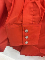New Men’s Champion Western Orange Long Sleeve Pearl Snap 16 X 35 Large DD-46