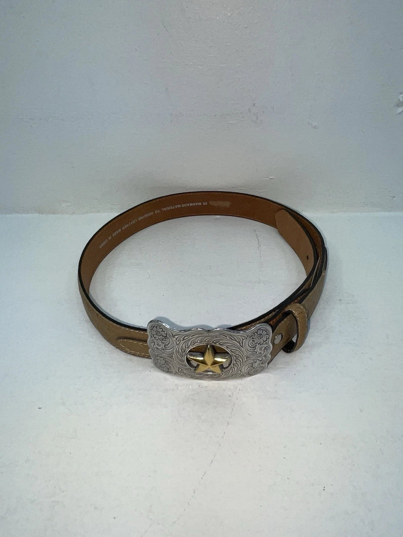 New Cream Genuine Leather 28” Belt #N1344998 Z-45
