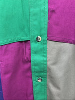 New Men’s San Angelo Multicolor Long Sleeve Button Up Large CC-27