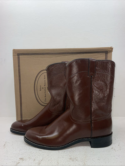 New Men’s Brown J Chisholm Cowboy Boots. M 102 10.5 10 1/2 D. 7-114