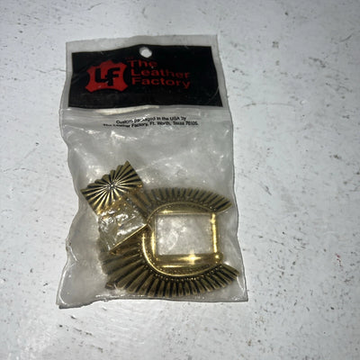 New Women’s The Leather Factory Gold 3/4in Buckle Set. 721901 A-95