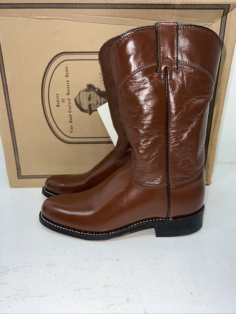 New Women’s Brown J. Chisholm Cowboy Boots. L102 5.5 5 1/2 M. 20-64