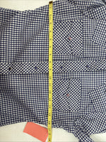 New Women’s Dickson Jenkins Blue Checker Long Sleeve Pearl Snap Size 32 LL-78
