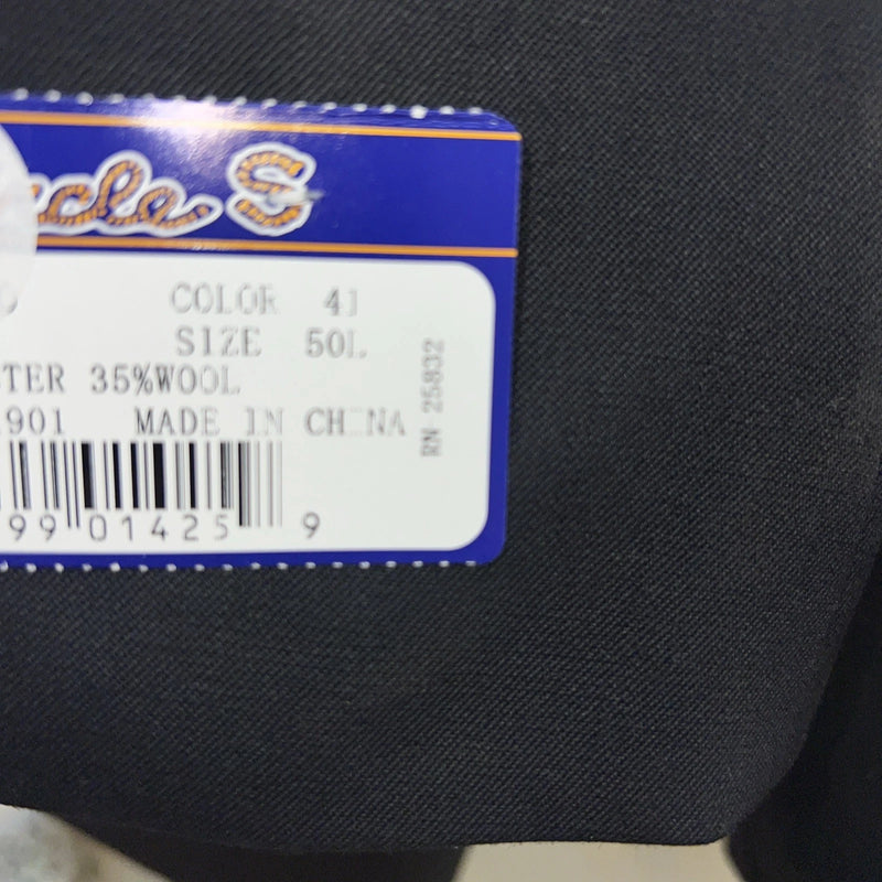 New Men’s Black Circle S Suit Coat 50L #CC1929 WW-60