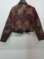 New Women’s Crazy Cowgirl Aztec Short Jacket Small H-607